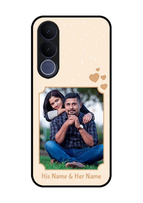 Vivo V70 FE 5G Custom Glass Phone Case - With Confetti Love Design