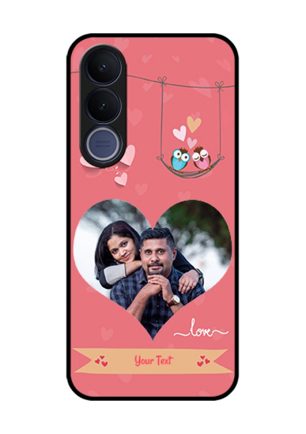 Vivo V70 FE 5G Custom Glass Phone Case - Peach Color Love Design