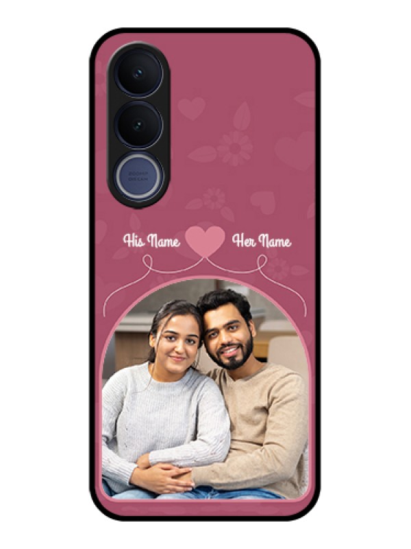 Custom Vivo V70 FE 5G Custom Glass Phone Case - Love Floral Design