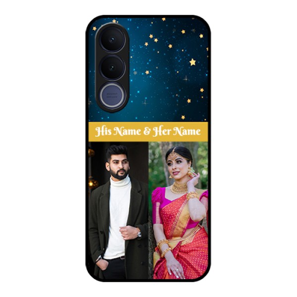 Vivo V70 FE 5G Custom Glass Phone Case - Galaxy Stars Backdrop Design
