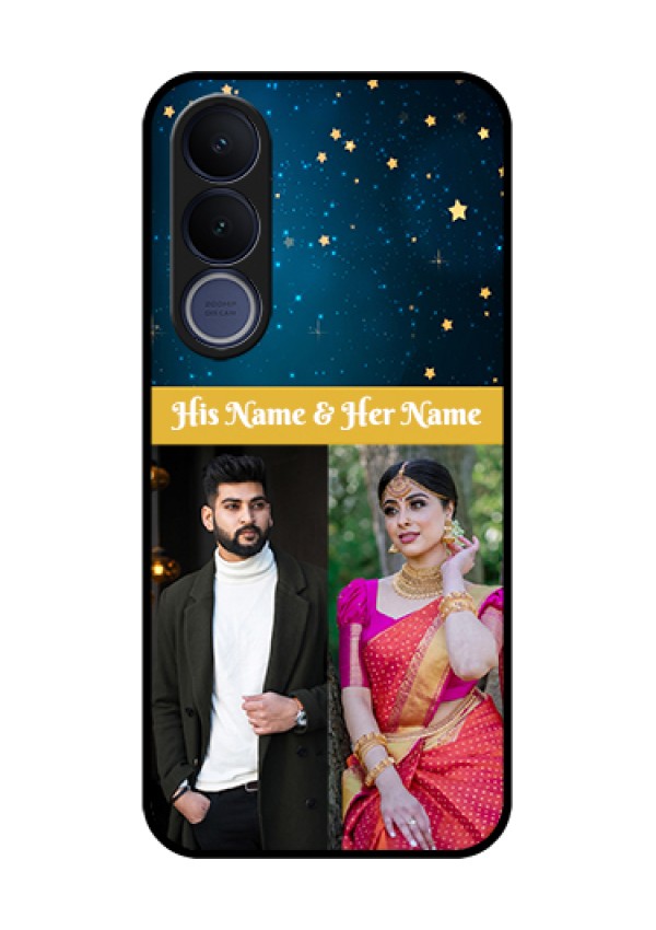 Vivo V70 FE 5G Custom Glass Phone Case - Galaxy Stars Backdrop Design