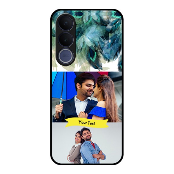 Vivo V70 FE 5G Custom Glass Phone Case - Image With Boho Peacock Feather Design Vivo V70 FE 5G Custom Glass Phone Case - Image With Boho Peacock Feather Design