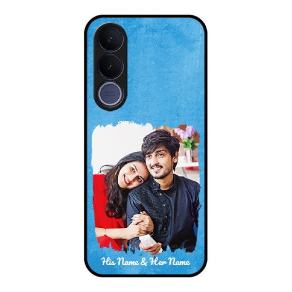 Vivo V70 FE 5G Custom Glass Phone Case - Blue Color Vintage Design