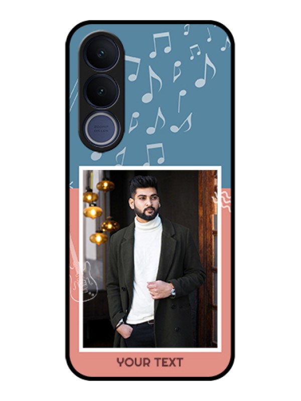 Custom Vivo V70 FE 5G Custom Glass Phone Case - With Color Musical Note Design