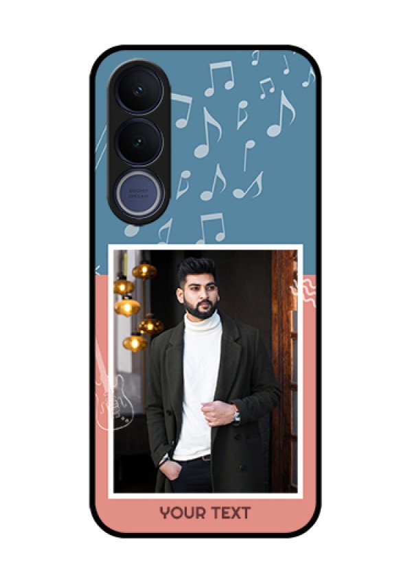 Vivo V70 FE 5G Custom Glass Phone Case - With Color Musical Note Design