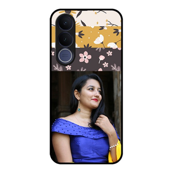 Vivo V70 FE 5G Custom Glass Phone Case - Stylish Floral Design