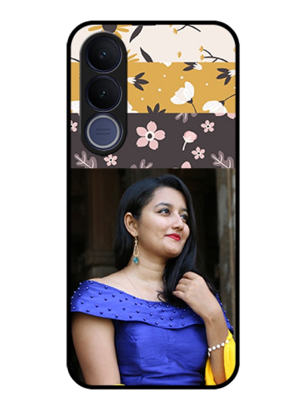 Custom Vivo V70 FE 5G Custom Glass Phone Case - Stylish Floral Design