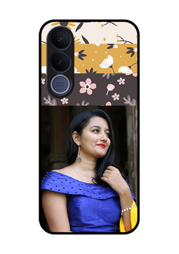 Vivo V70 FE 5G Custom Glass Phone Case - Stylish Floral Design