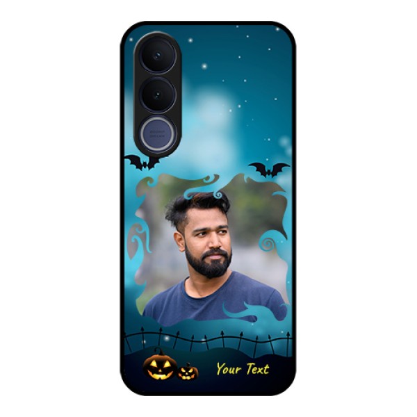 Vivo V70 FE 5G Custom Glass Phone Case - Halloween Frame Design