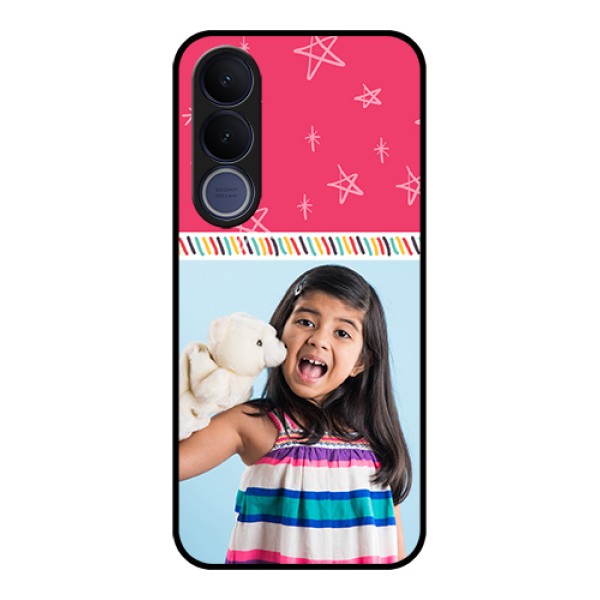 Vivo V70 FE 5G Custom Glass Phone Case - Line Art Design