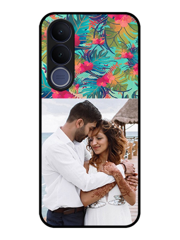 Custom Vivo V70 FE 5G Custom Glass Phone Case - Watercolor Floral Design