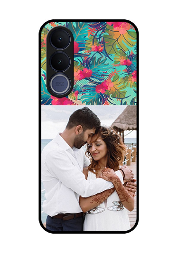 Vivo V70 FE 5G Custom Glass Phone Case - Watercolor Floral Design