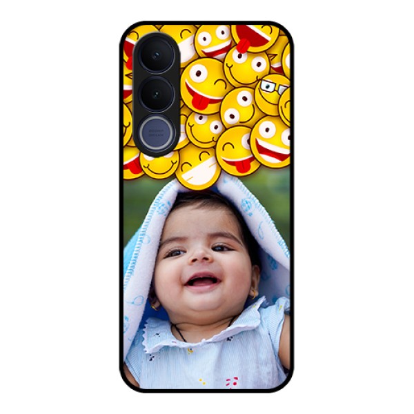 Vivo V70 FE 5G Custom Glass Phone Case - With Smiley Emoji Design