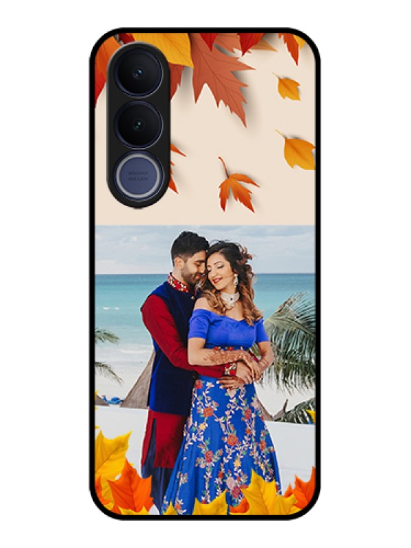 Custom Vivo V70 FE 5G Custom Glass Phone Case - Autumn Maple Leaves Design