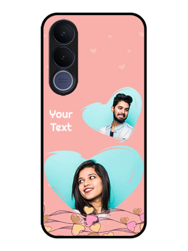 Custom Vivo V70 FE 5G Custom Glass Phone Case - Love Doodle Design