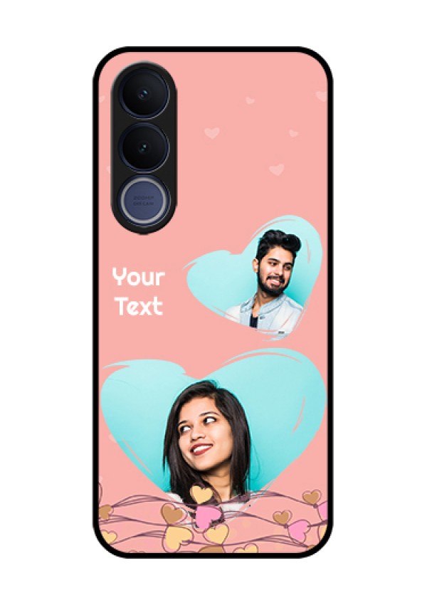 Vivo V70 FE 5G Custom Glass Phone Case - Love Doodle Design