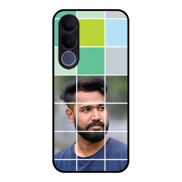 Vivo V70 FE 5G Custom Glass Phone Case - With White Box Pattern