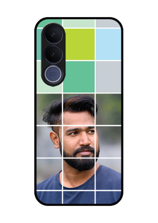 Vivo V70 FE 5G Custom Glass Phone Case - With White Box Pattern