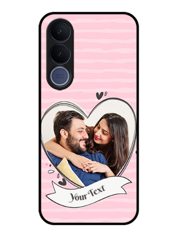 Custom Vivo V70 FE 5G Custom Glass Phone Case - Vintage Heart Design