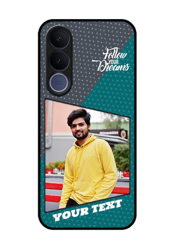 Vivo V70 FE 5G Custom Glass Phone Case - Background Pattern Design With Quote