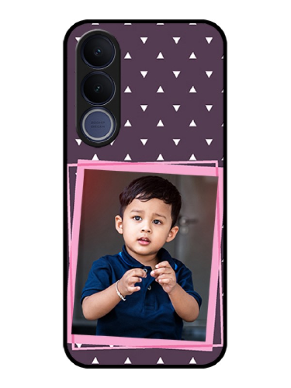 Custom Vivo V70 FE 5G Custom Glass Phone Case - Triangle Pattern Dotted Design