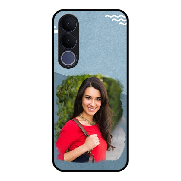 Vivo V70 FE 5G Custom Glass Phone Case - Grunge Line Art Design