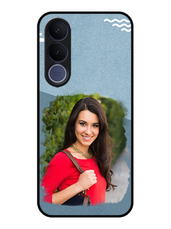 Custom Vivo V70 FE 5G Custom Glass Phone Case - Grunge Line Art Design