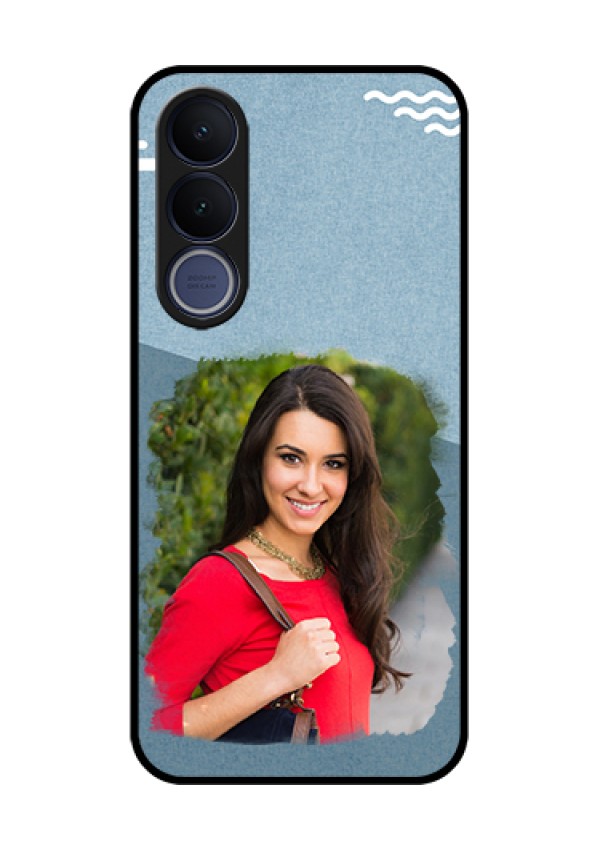Vivo V70 FE 5G Custom Glass Phone Case - Grunge Line Art Design