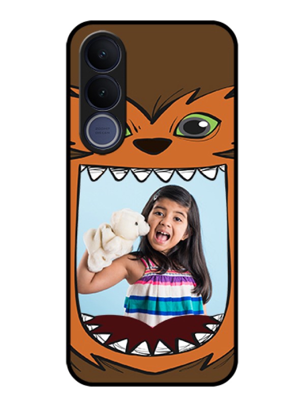 Custom Vivo V70 FE 5G Custom Glass Phone Case - Owl Monster Back Case Design