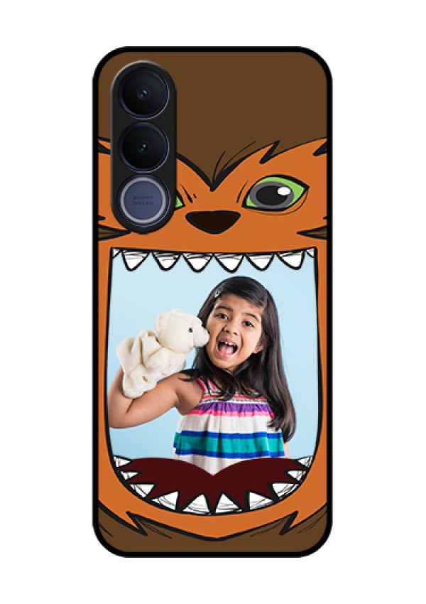 Vivo V70 FE 5G Custom Glass Phone Case - Owl Monster Back Case Design