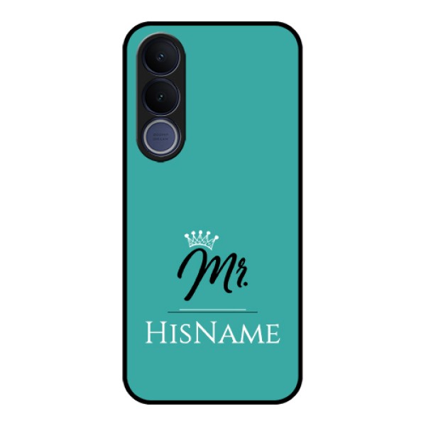 Vivo V70 FE 5G Custom Glass Phone Case - Mr With Name Design