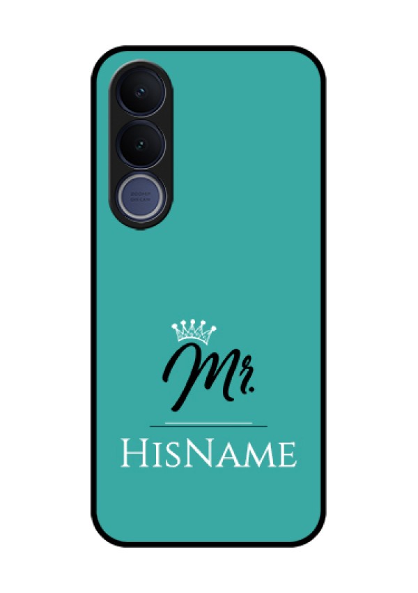 Vivo V70 FE 5G Custom Glass Phone Case - Mr With Name Design