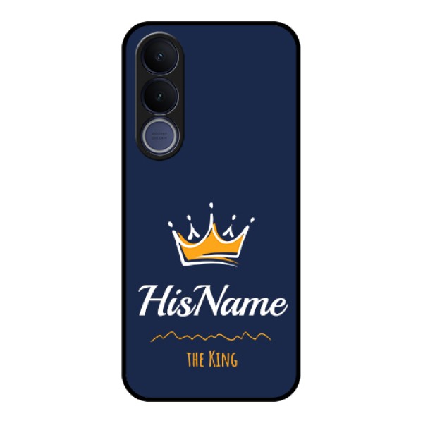 Vivo V70 FE 5G Custom Glass Phone Case - King With Name Design
