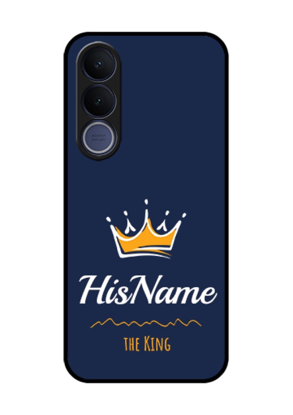 Vivo V70 FE 5G Custom Glass Phone Case - King With Name Design