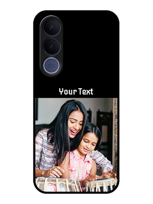 Custom Vivo V70 FE 5G Custom Glass Phone Case - Photo With Name Design