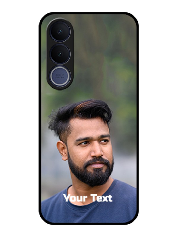 Custom Vivo V70 FE 5G Custom Glass Phone Case - Photo With Text Design
