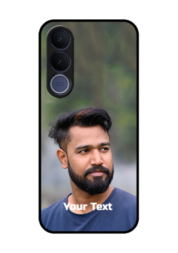Vivo V70 FE 5G Custom Glass Phone Case - Photo With Text Design