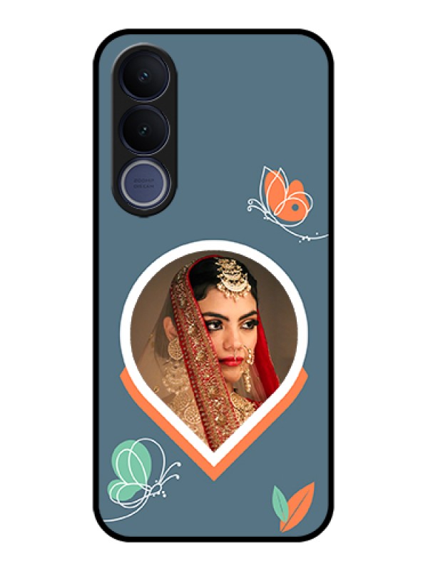 Custom Vivo V70 FE 5G Custom Glass Phone Case - Droplet Butterflies Design