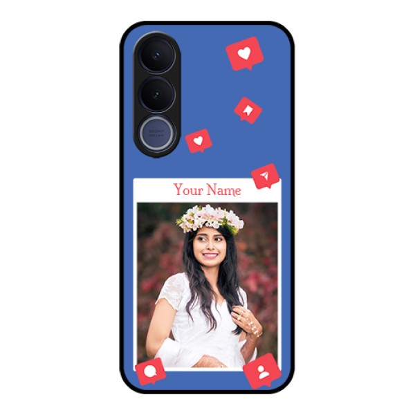 Vivo V70 FE 5G Custom Glass Phone Case - Like Share And Comment Design Vivo V70 FE 5G Custom Glass Phone Case - Like Share And Comment Design