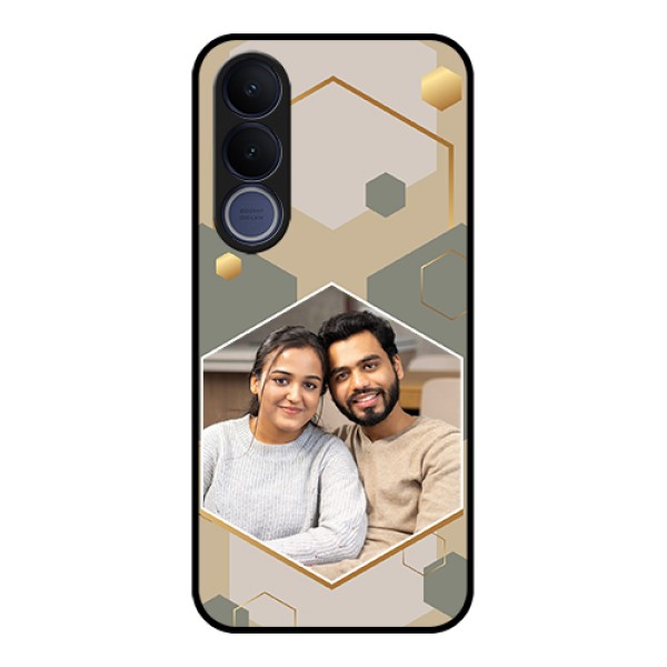 Vivo V70 FE 5G Custom Glass Phone Case - Stylish Hexagon Pattern Design Vivo V70 FE 5G Custom Glass Phone Case - Stylish Hexagon Pattern Design