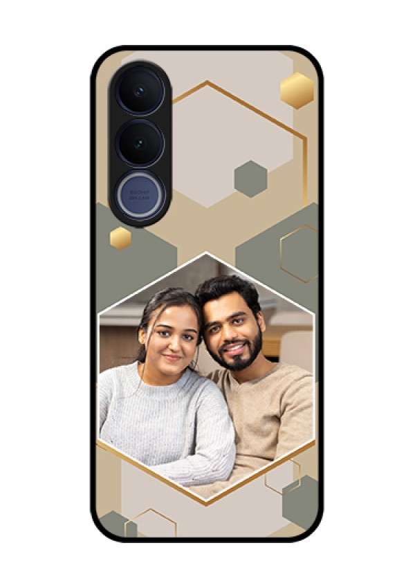 Vivo V70 FE 5G Custom Glass Phone Case - Stylish Hexagon Pattern Design