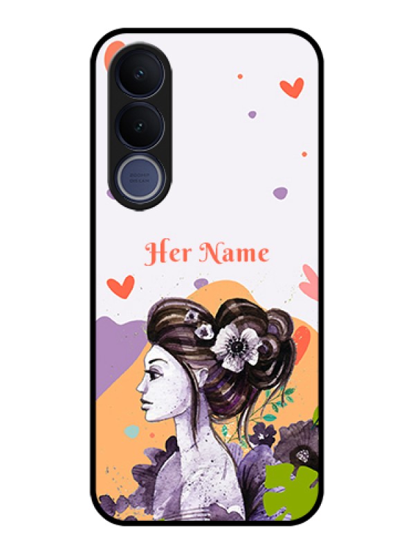 Custom Vivo V70 FE 5G Custom Glass Phone Case - Woman And Nature Design