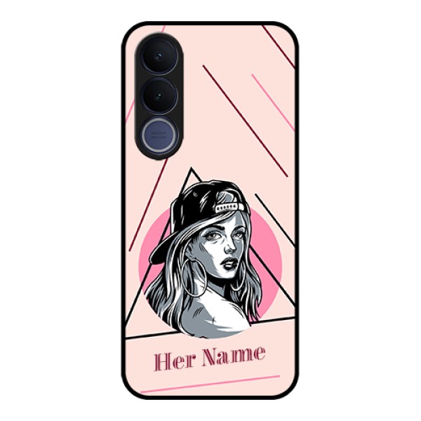 Vivo V70 FE 5G Custom Glass Phone Case - Rockstar Girl Design