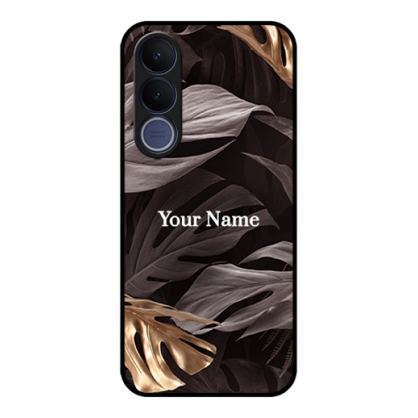 Vivo V70 FE 5G Custom Glass Phone Case - Wild Leaves Digital Paint Design Vivo V70 FE 5G Custom Glass Phone Case - Wild Leaves Digital Paint Design