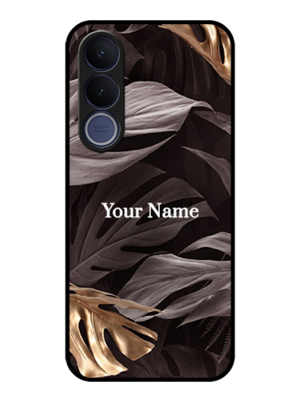 Custom Vivo V70 FE 5G Custom Glass Phone Case - Wild Leaves Digital Paint Design