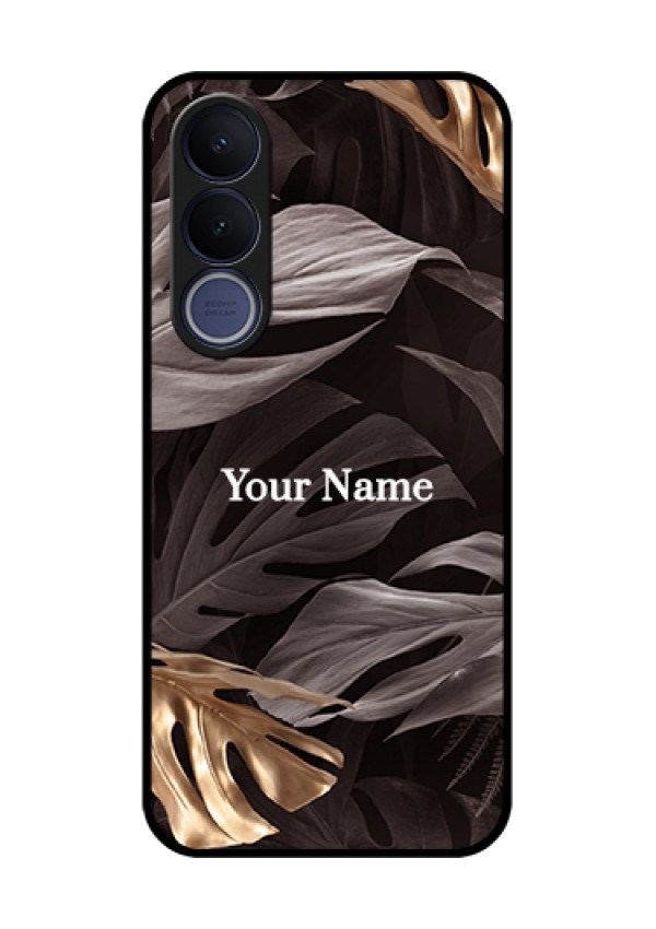 Vivo V70 FE 5G Custom Glass Phone Case - Wild Leaves Digital Paint Design