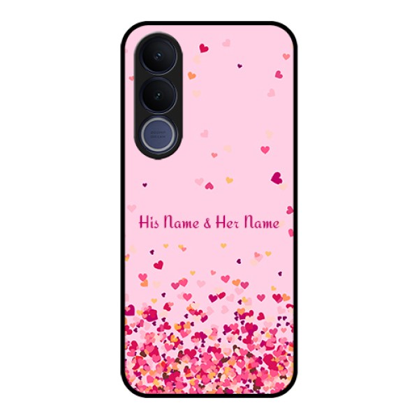 Vivo V70 FE 5G Custom Glass Phone Case - Floating Hearts Design