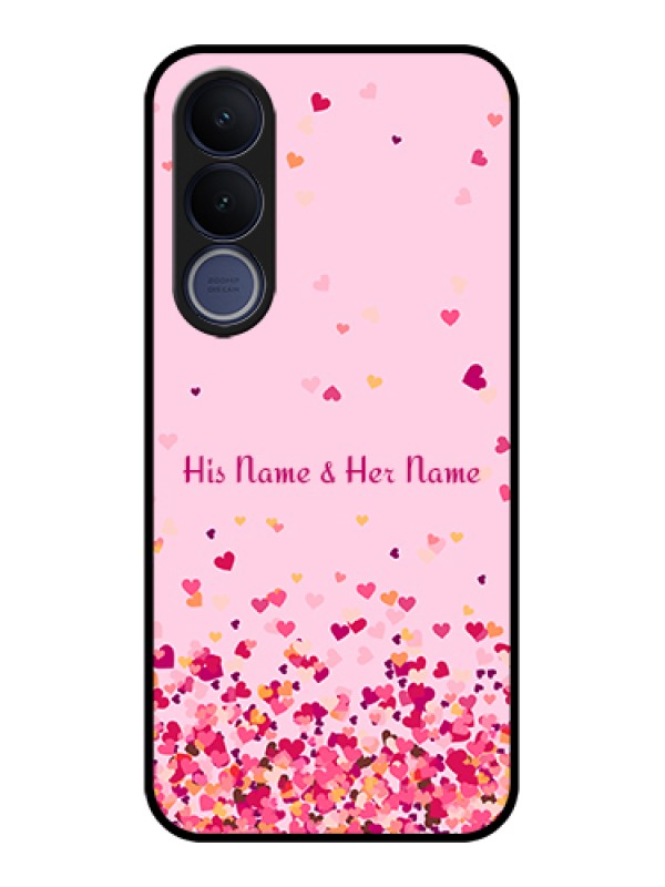 Custom Vivo V70 FE 5G Custom Glass Phone Case - Floating Hearts Design