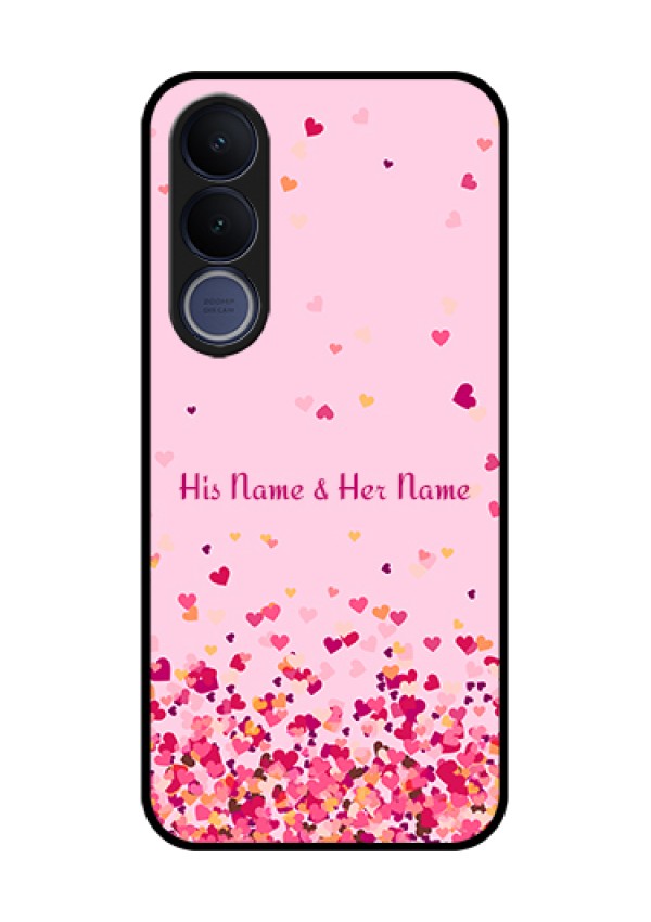 Vivo V70 FE 5G Custom Glass Phone Case - Floating Hearts Design