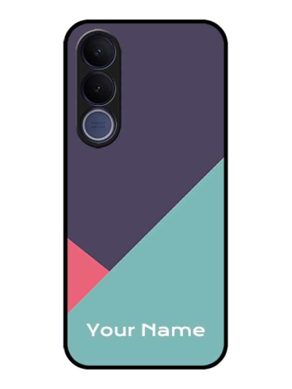 Custom Vivo V70 FE 5G Custom Glass Phone Case - Tri Color Abstract Design